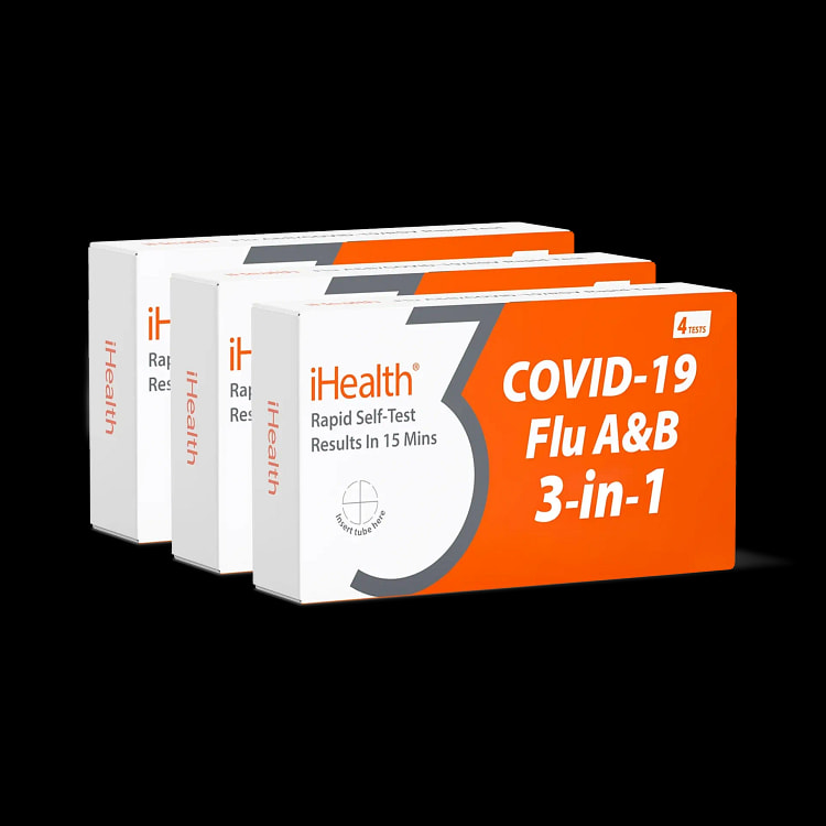 Flu A/ Flu B /COVID-19 / 3-in-1 Rapid Test 12 Set 12 pack