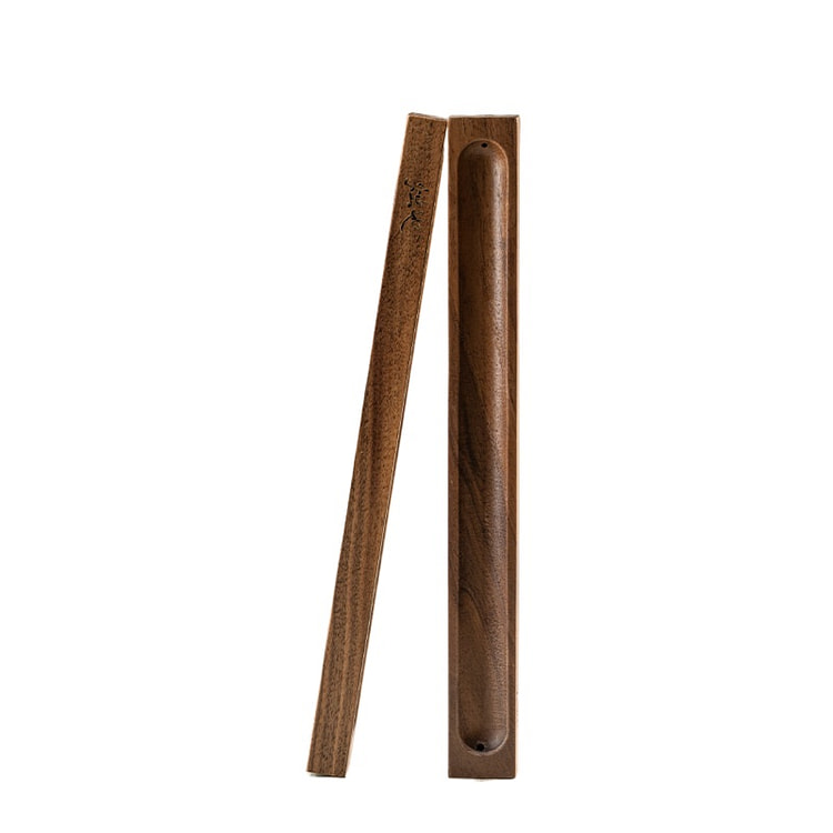 Solid Black Walnut Incense Holder CAA 1pc 1 count