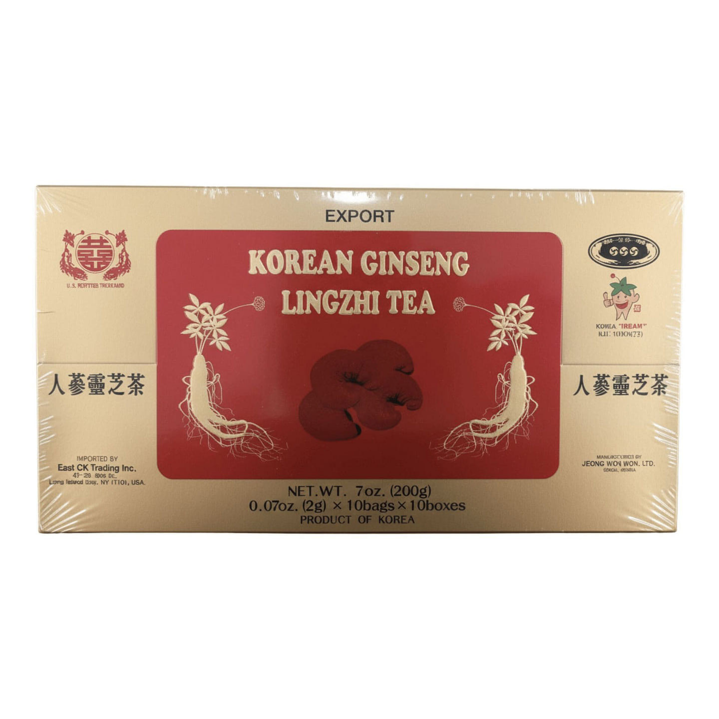 Jeong Won Korean Ginseng Lingzhi Tea 1 each