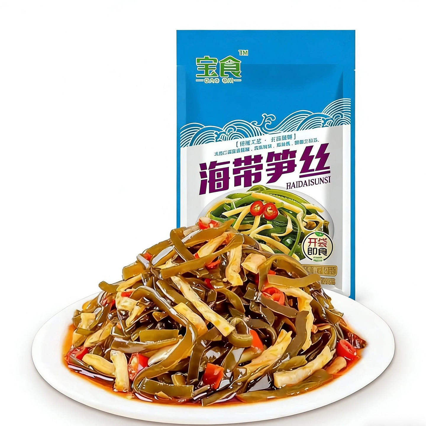 Baoshi Kelp and Bamboo Shoot Strips, 1 Pack 70 g