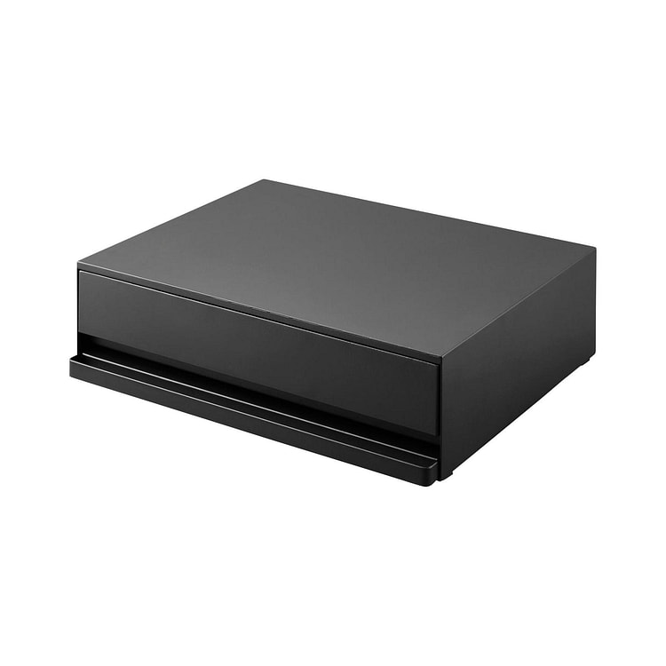 Countertop Drawer with Pull-Out Shelf - Steel Black