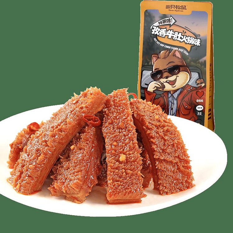 三只松鼠 休闲零食孜香牛肚火锅味120g*1袋装 120 克