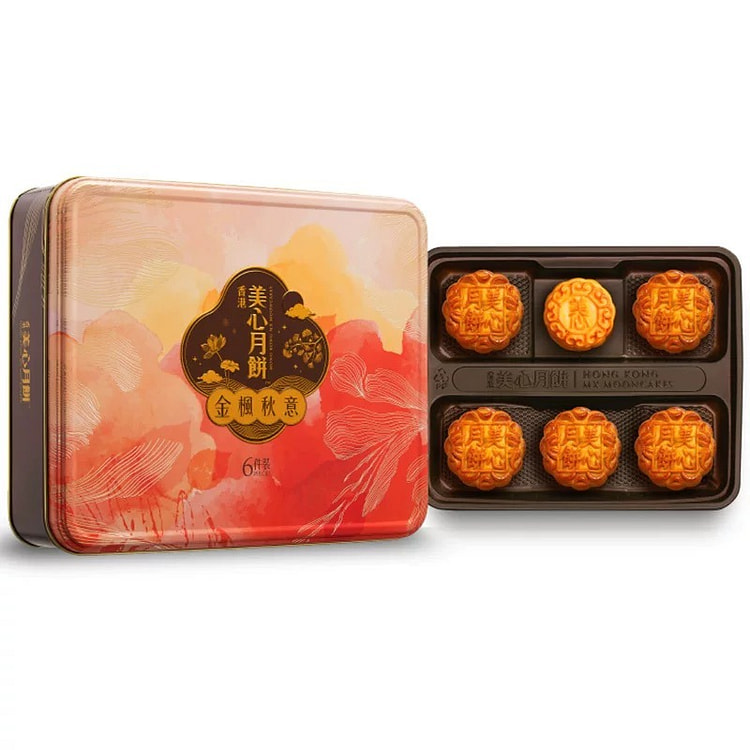 美心 金枫秋意月饼 礼盒装395g 6只装 1 份