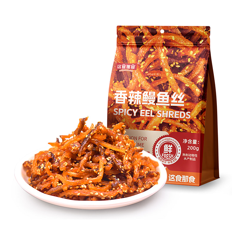 这食那食 香辣蜜汁鳗鱼丝休闲零食 200g*1袋