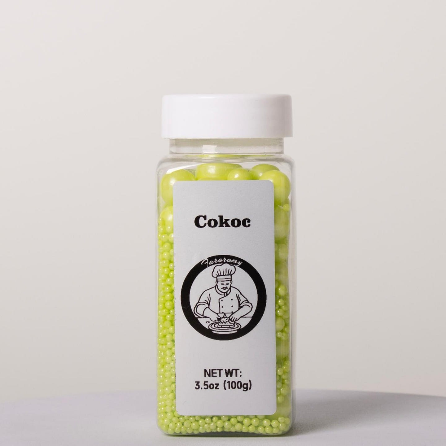 Cokoc 可食用彩针撒糖 绿色珍珠 3.5 盎司