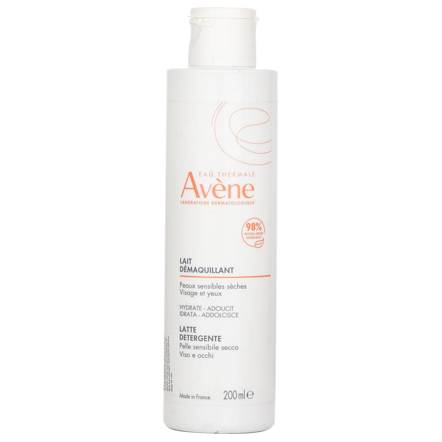 Avene Soft cleansing milk, non-foaming and gentle facial cleansing milk, suitable for sensitive skin 200ml/6.76oz 200 ml