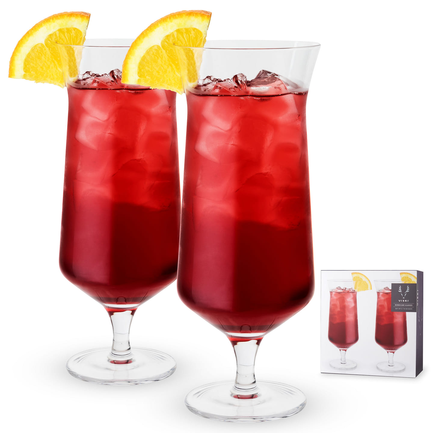 Angled Crystal Hurricane Glasses by Viski® 2 each