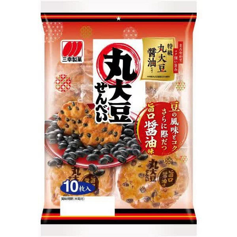 Sanko Whole Soybean Soy Sauce Crackers 10 Pieces 1 each
