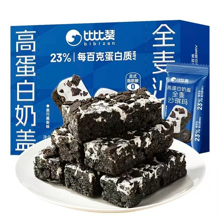 比比赞高蛋白奶盖全麦沙琪玛奥巧慕斯味168g*1盒 168 克