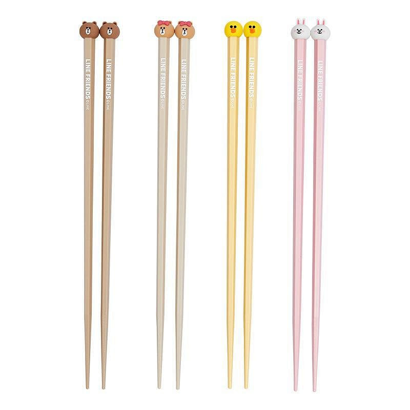 LINE FRIENDS Style Cute Alloy Chopsticks Full Series 1 each