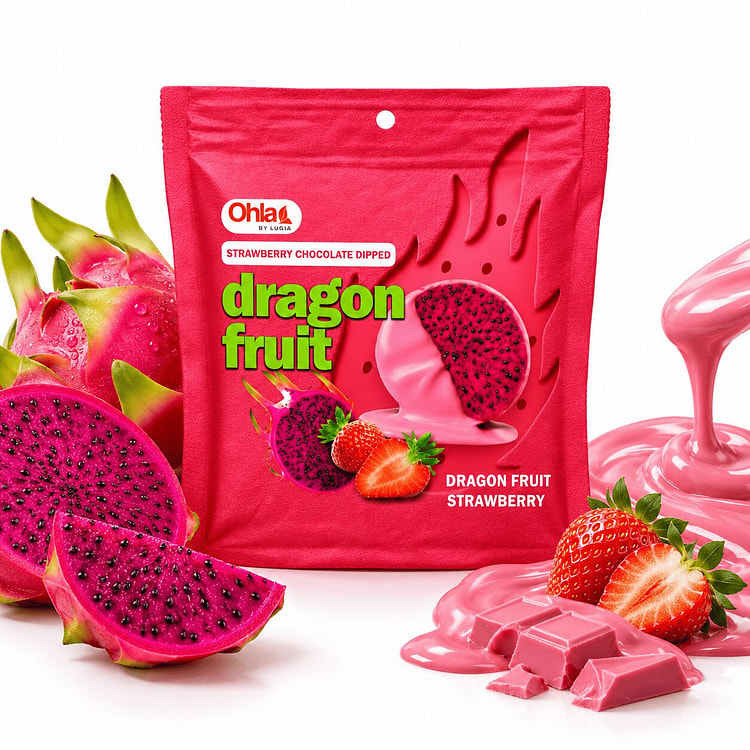 Ohla Strawberry Chocolate Dipped Dragon Fruit Viet 3.53 oz