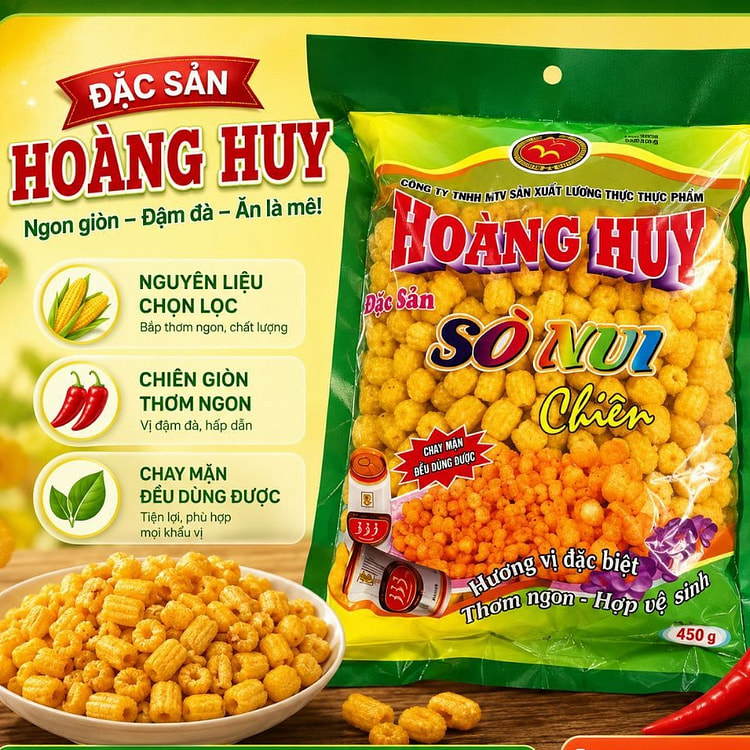 Hoang Huy Crispy Shell Macaroni Snack 450 g