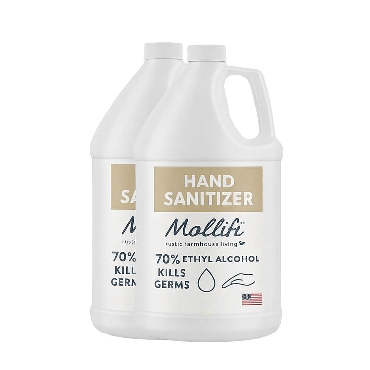 Hand Sanitizer, 1 Gal, Fragrance Free, PK2 2 pack