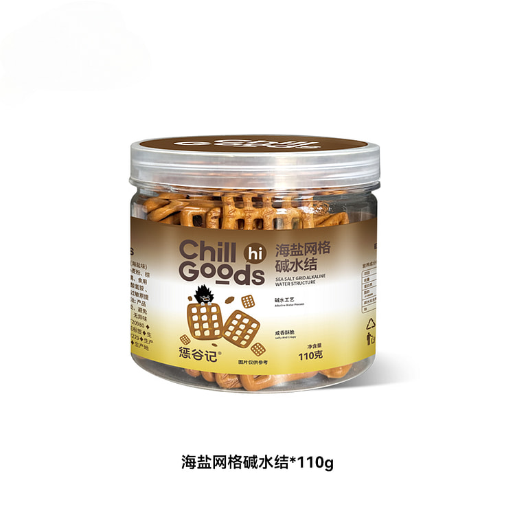 惩谷记海盐网格碱水结110g*1罐