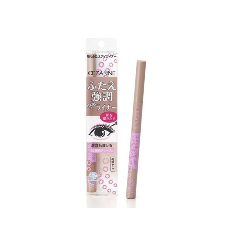 セザンヌ 描くふたえアイライナー 20 影用グレージュ 0.6ml - Weee!