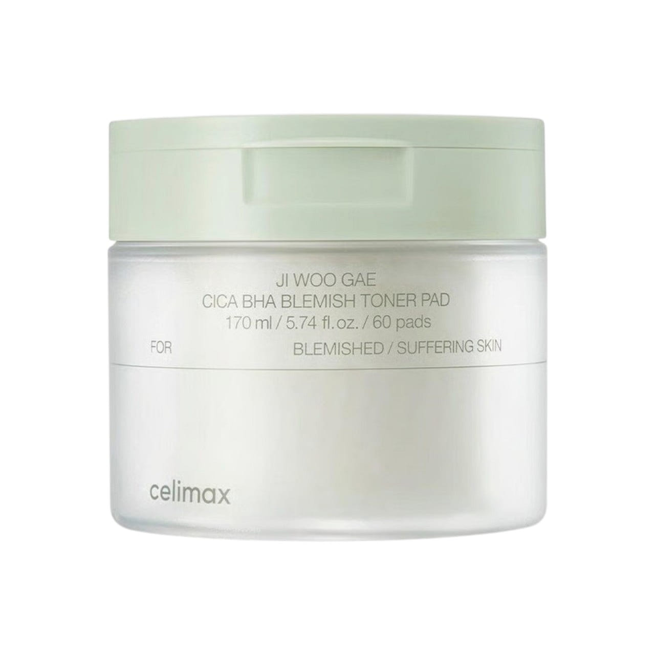 Celimax JIWOOGAE Cica BHA Blemish Toner Pad 60pads 60 count