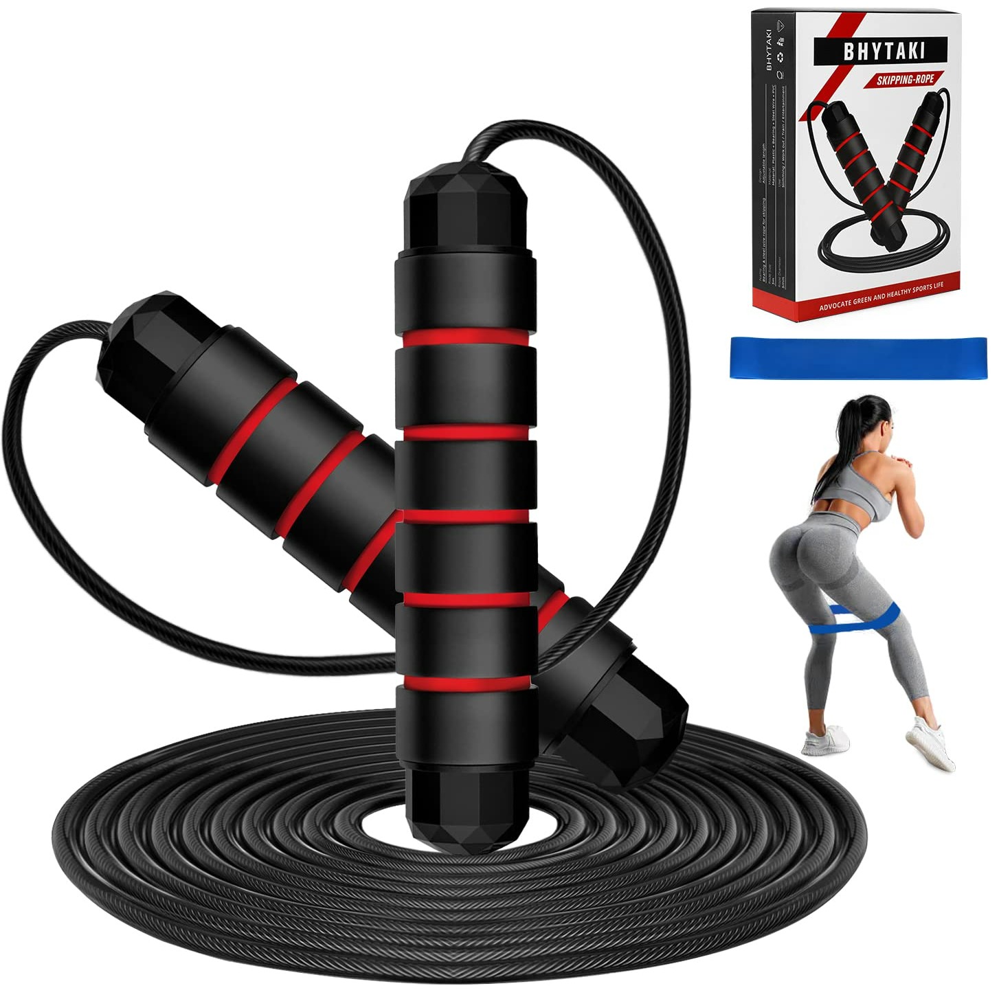 Jump Rope,Adjustable Skipping Rope Foam Handles 1 each