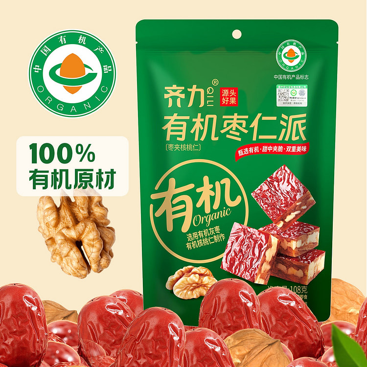 Qili Organic Jujube Kernel Pie Breakfast 108g 108 g
