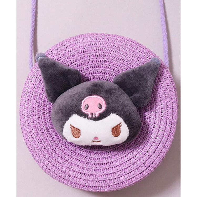 Skater 库洛米 草编材质圆形单肩包 紫色 1 个