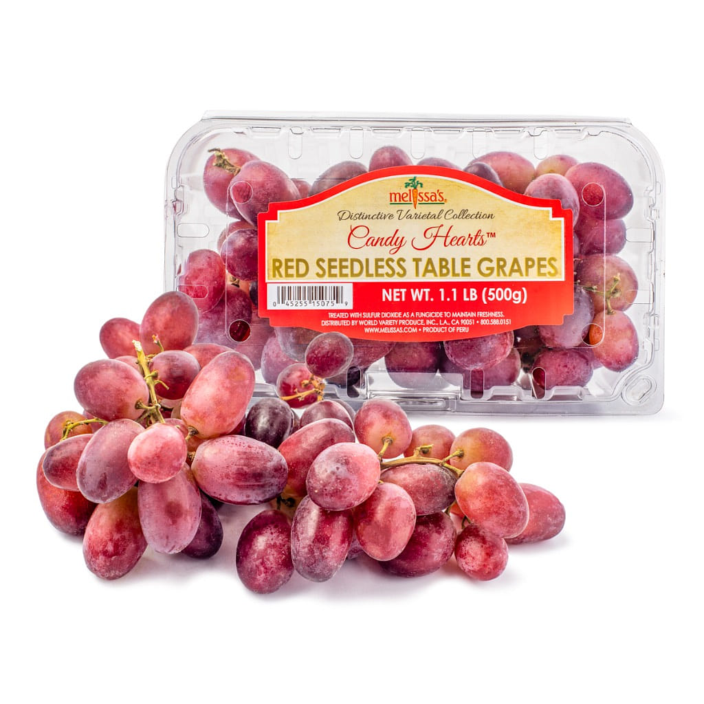 Candy Hearts Red Seedless Grapes 1-1.1 lb