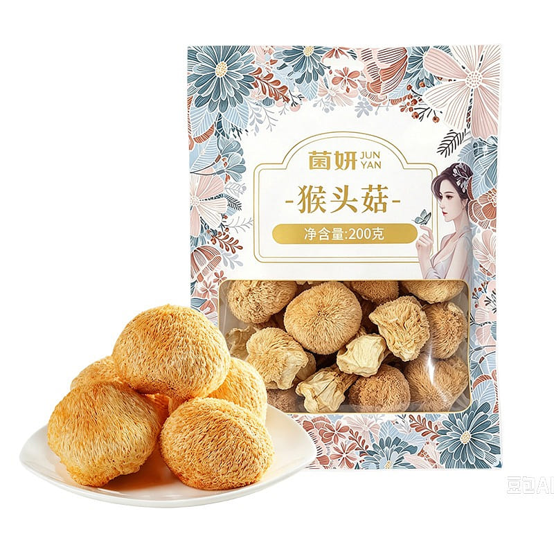Junyan Dried Monkey head Mushroom 200g Bag 200 g