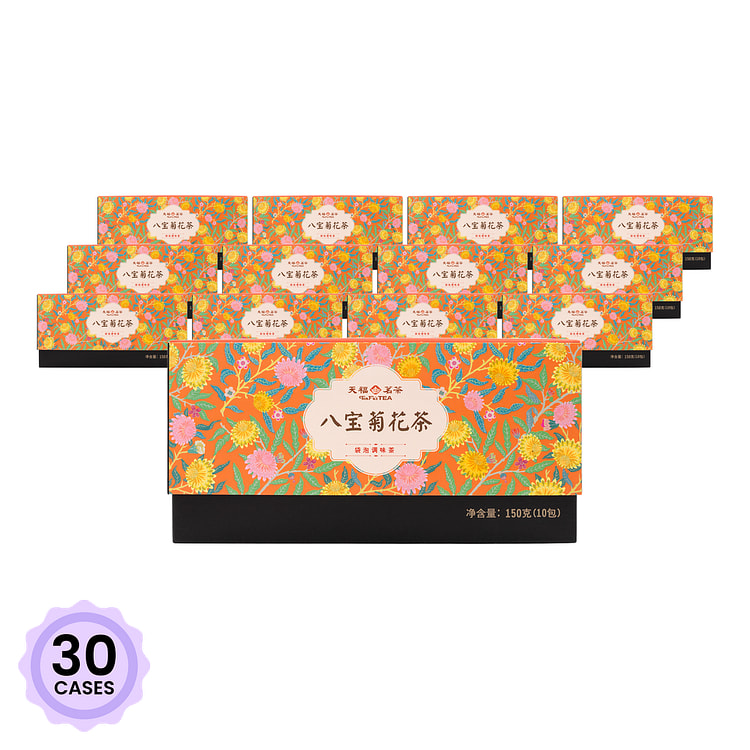 天福茗茶 八宝菊花茶 0.52 盎司*10 包*30 箱