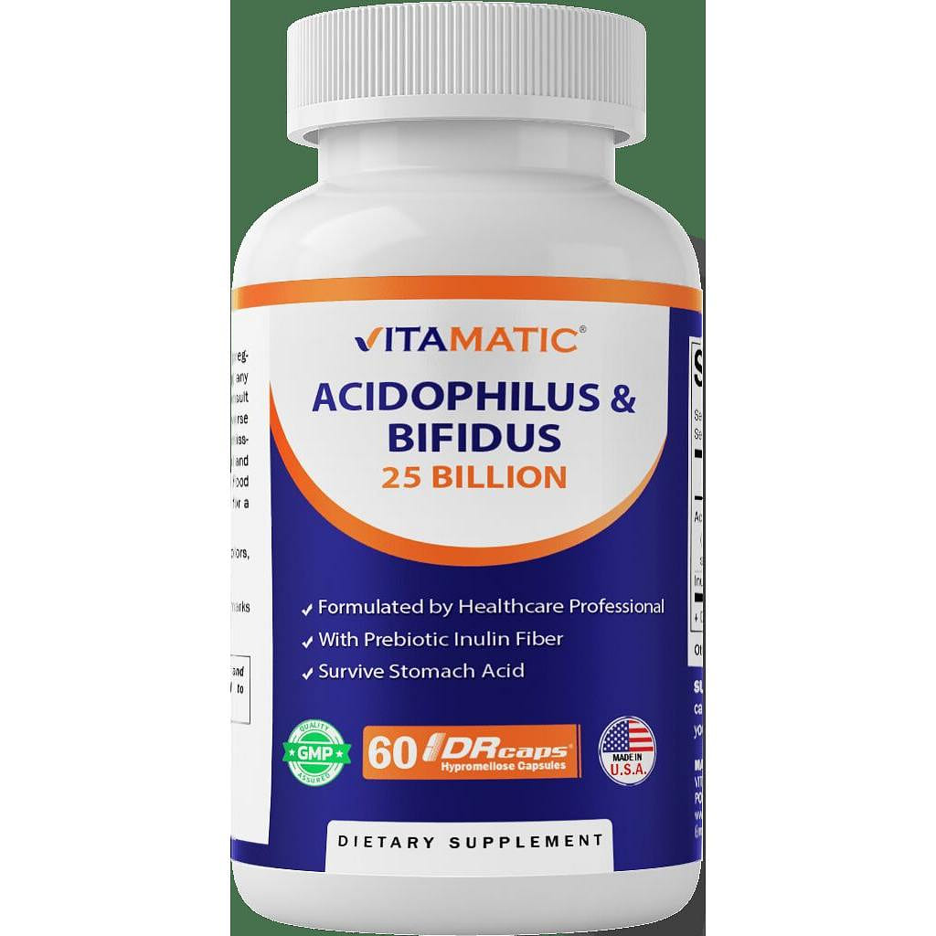 Acidophilus Bifidus 25 Billion, 60 DR Capsule 1 each