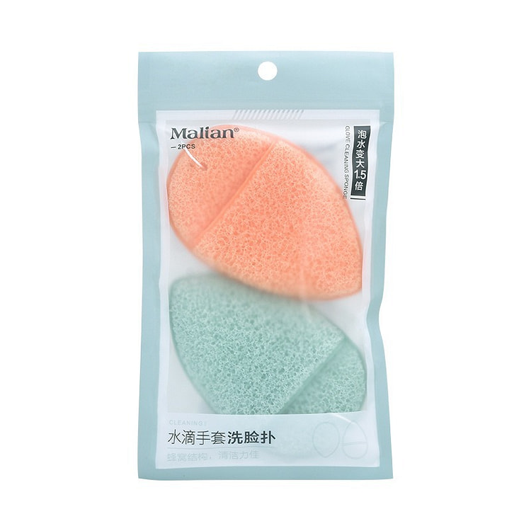 玛莉安 手套洗脸扑海绵洁面扑柔软洁肤搓脸泥膜清洁器
