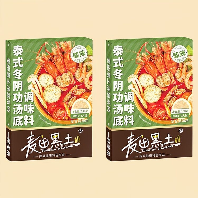 Wheatfield Black Soil Thai Tom Yum Soup Base100g*2 200 g