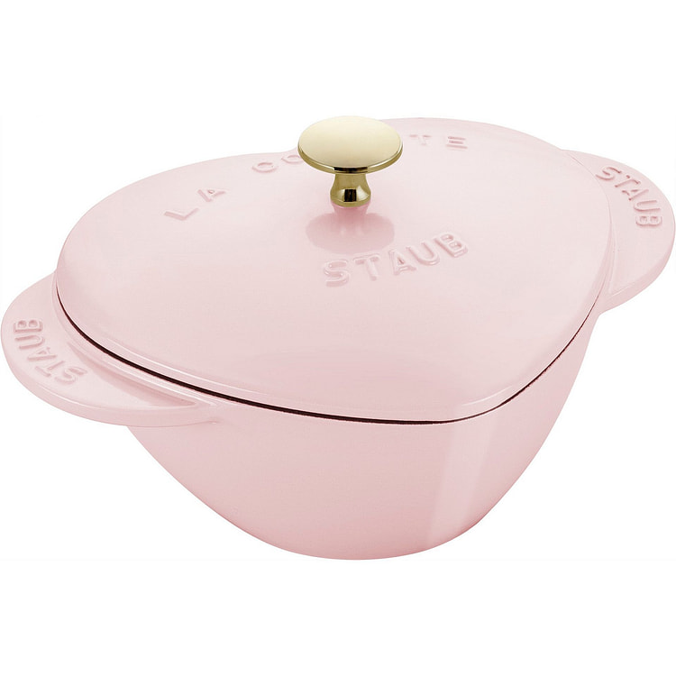 Staub Cast Iron Heart Cocotte 1.75-qt / Peony Pink 1 each