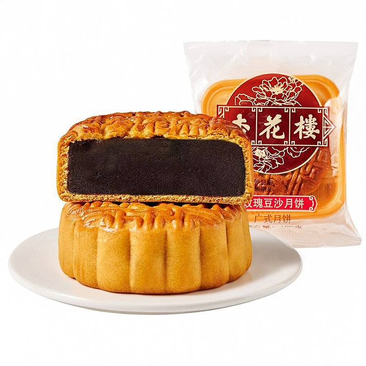 杏花楼 广式玫瑰豆沙月饼 100 克