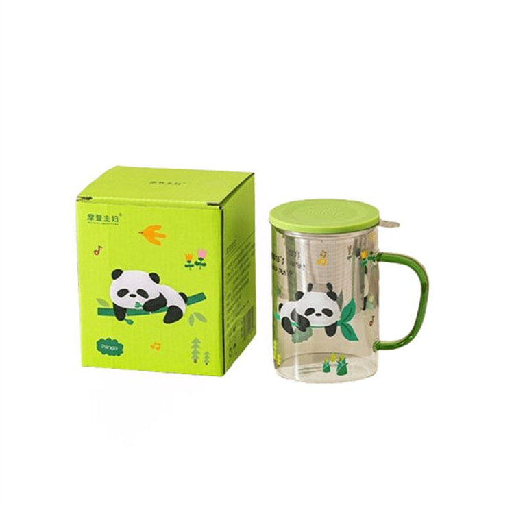 Panda Tea Cup Home Glass Cup Tea Cup - Green 1 count