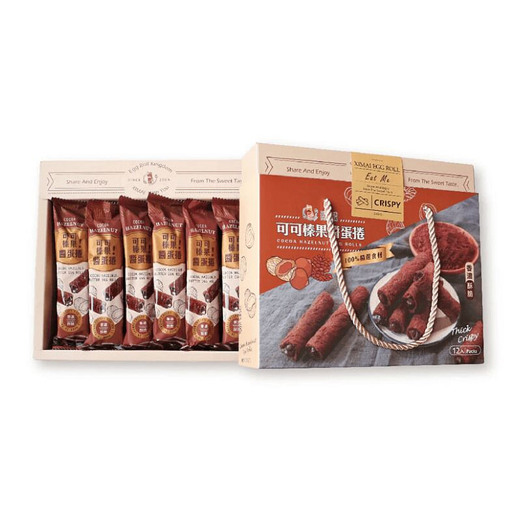 XiMai Cocoa Hazelnut Egg Rolls 12pcs 240 g