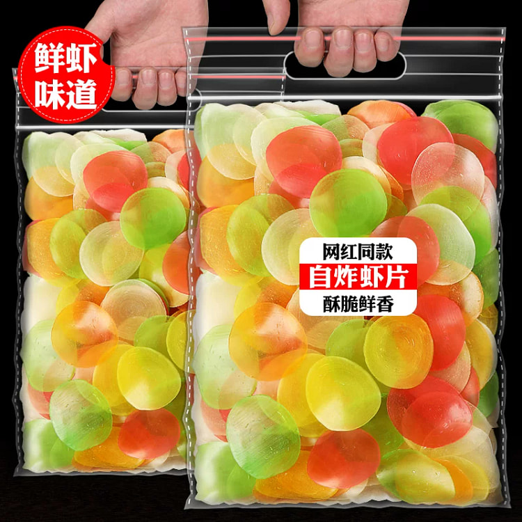 粤盛彩色虾片自己炸儿时味道油炸龙虾片500g*1袋 500 克