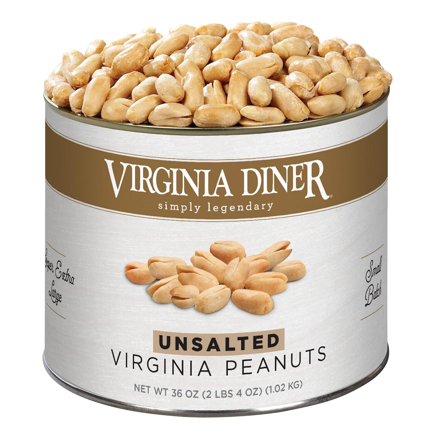 Virginia Diner Unsalted Peanuts 36 oz
