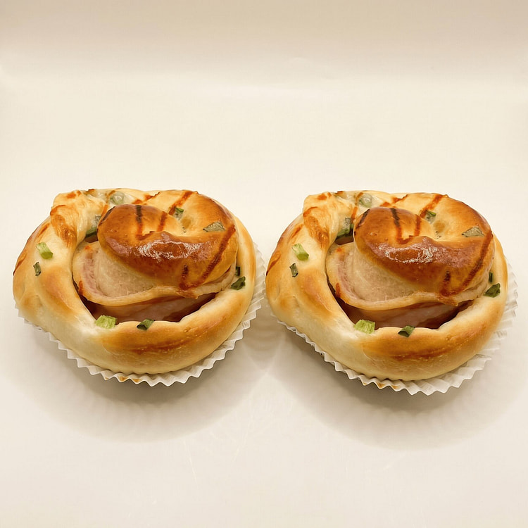 Bacon Scallion Bun 2pcs 2 each
