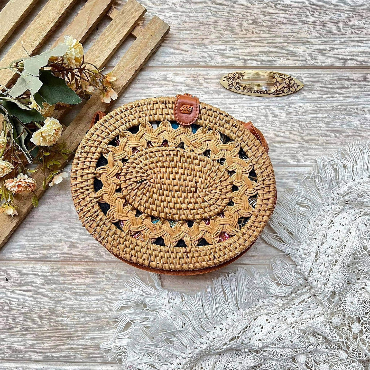 Oval Rattan Bag- STYLE 6 1 each