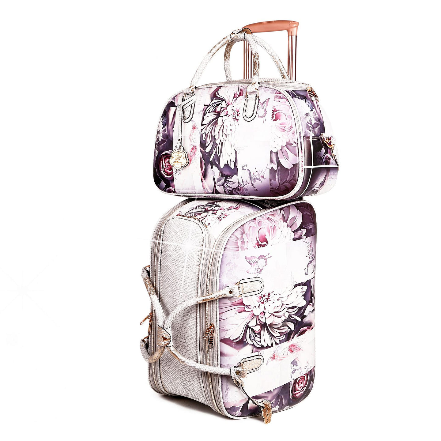 Blossomz Duffle Bag & Overnight Bag Set Grey [BBD+BBO-2pcs/Set-GY] 1 each