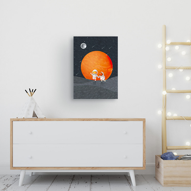 Yi Paintings 装饰画 太空遨游 实木内框装裱 40cm x 60cm A款