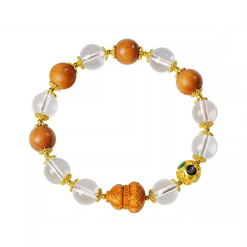 White Crystal Gourd Bracelet Fulu 10mm 1 box