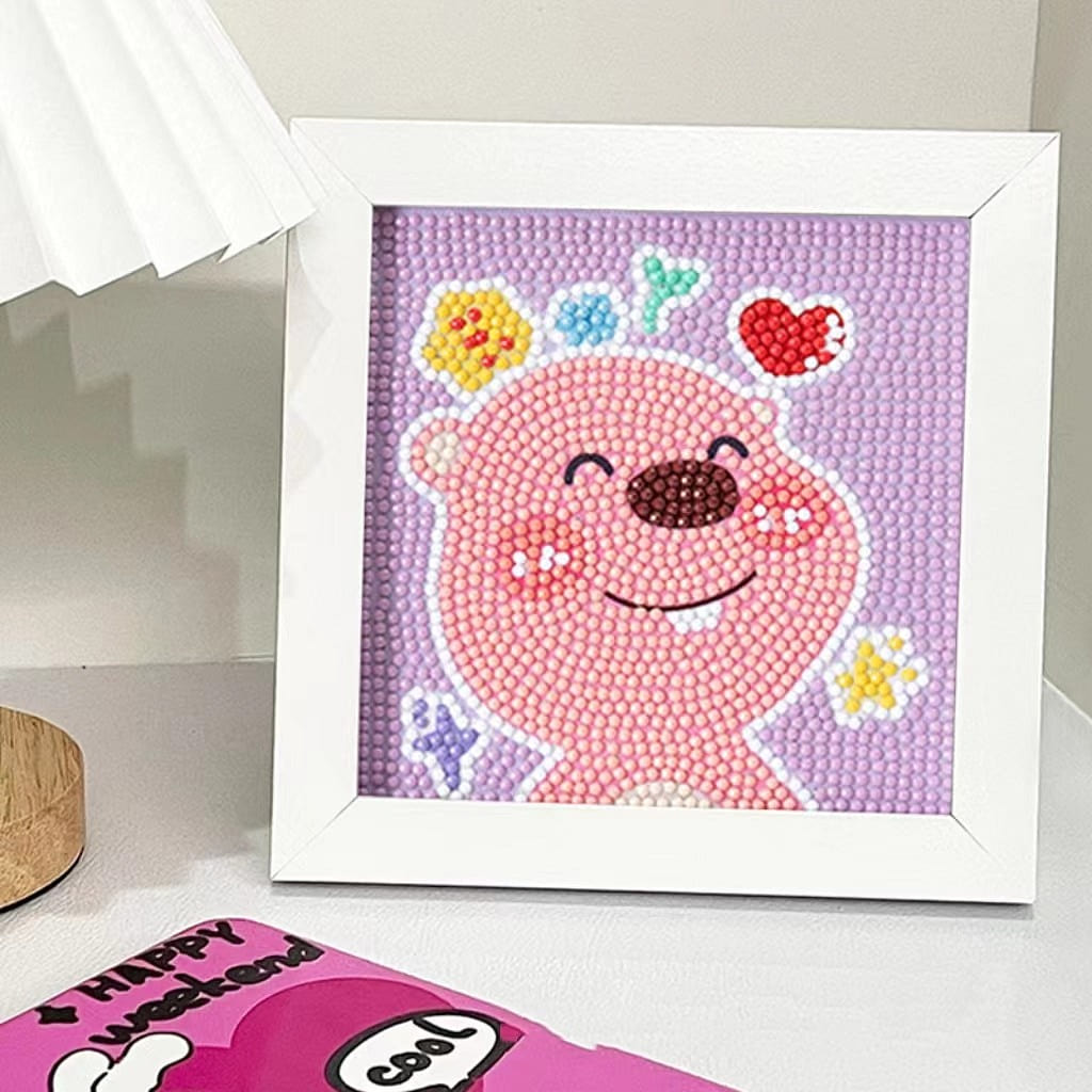 Loppy Diamond Picture Children's Handicraft DIY Diamond Sticker -Smile 1 each