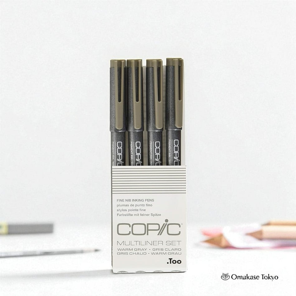 Copic Multiliner Fine Pigment Ink Pens Gray 80 g