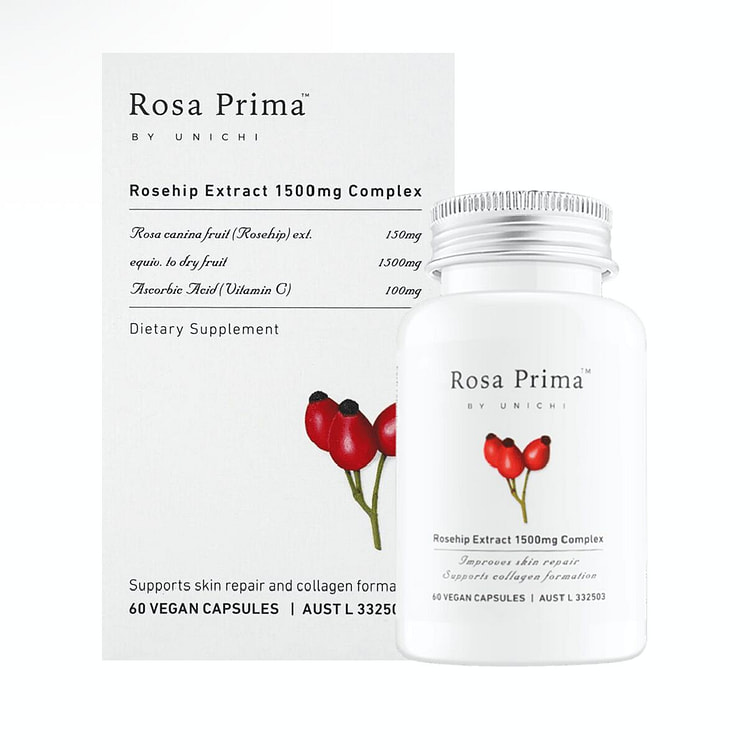 澳洲UNICHI 美白丸全身 玫瑰果精华胶囊2代 60 份