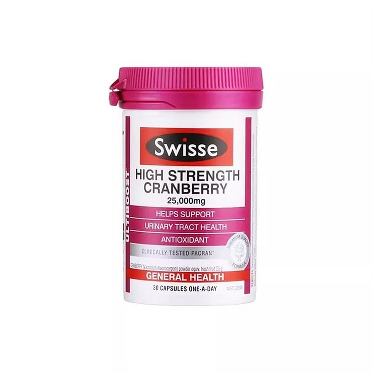 斯维诗swisse 蔓越莓胶囊高浓度精华女性保养保护卵巢保健品呵护泌尿系统女性健康30粒/瓶  x 1 盒