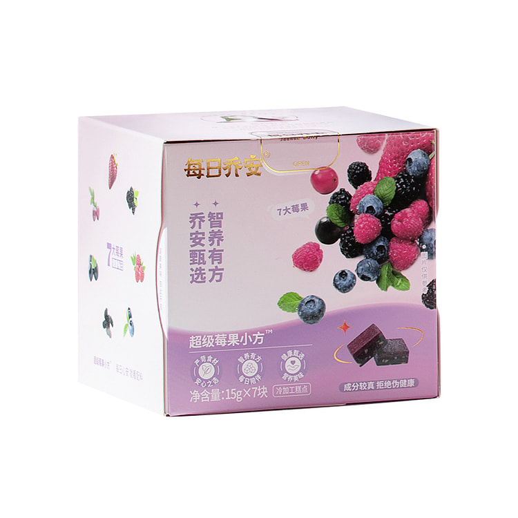 每日乔安超级莓果小方健康零食105g*1盒