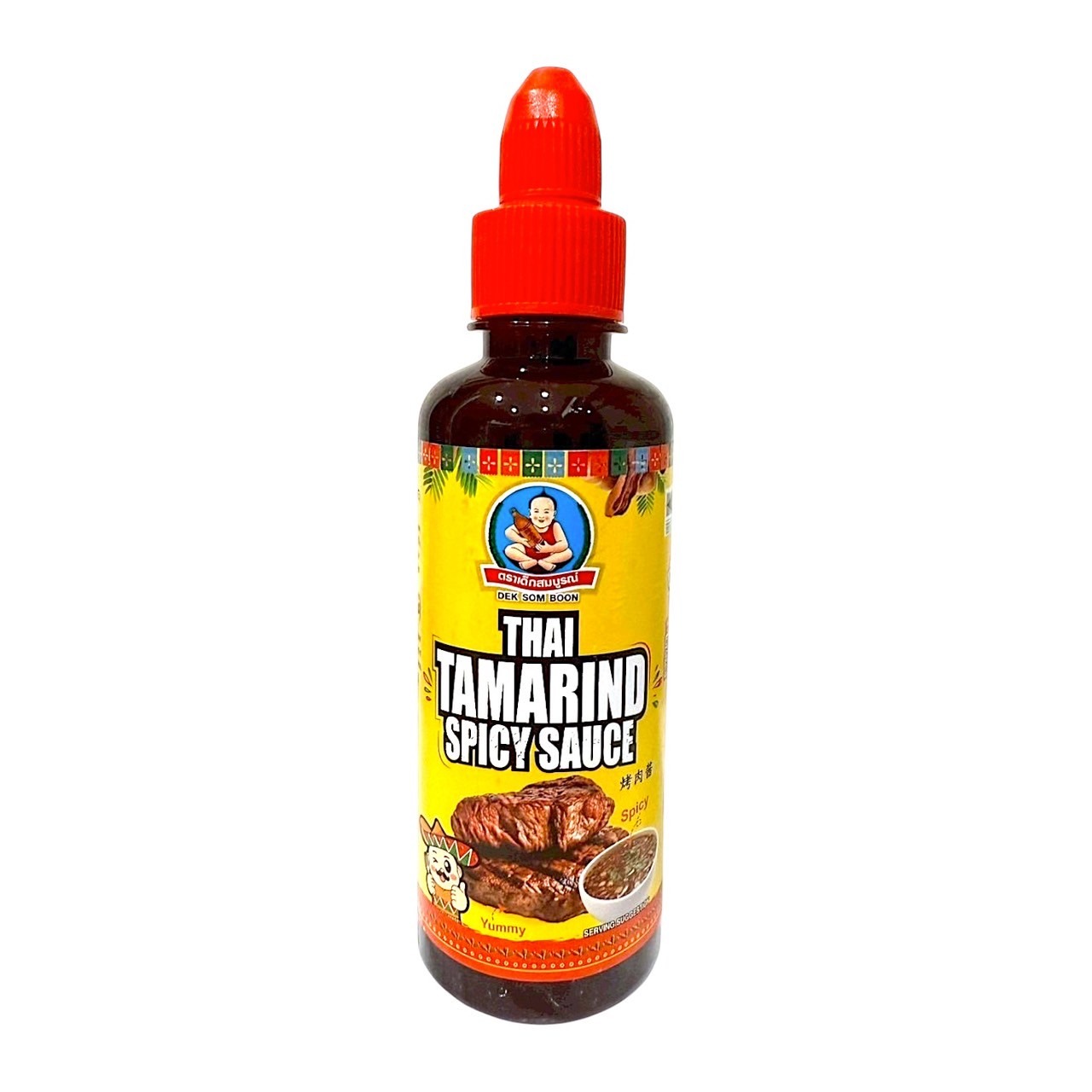 Deksomboon Thai Tamarine Spicy Sauce (Red Lid) 10.94 oz