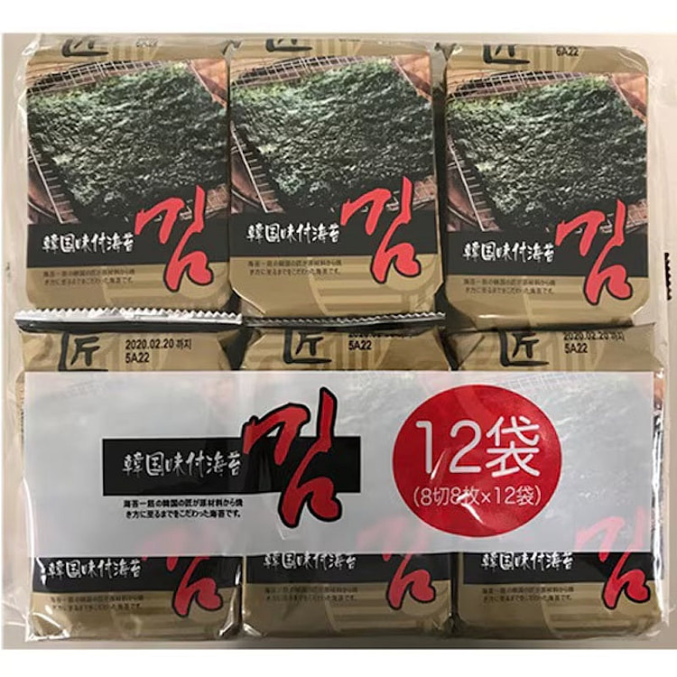 Hokkan 韩国调味海苔 12 包 1 份