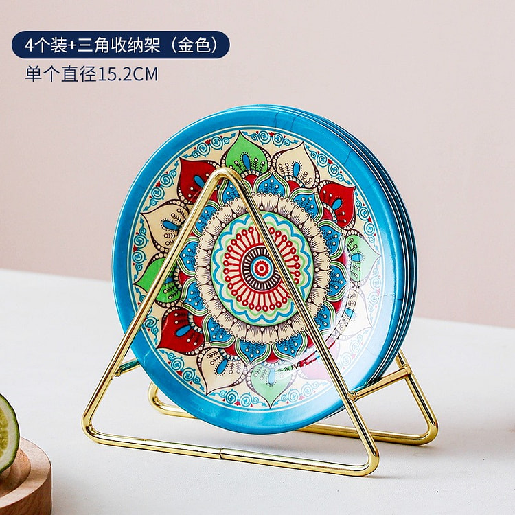 波西米亚风骨碟 高级感家用餐桌骨碟15cm 4个 1 份