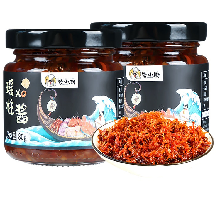 粤小厨海鲜XO瑶柱酱80g*2瓶