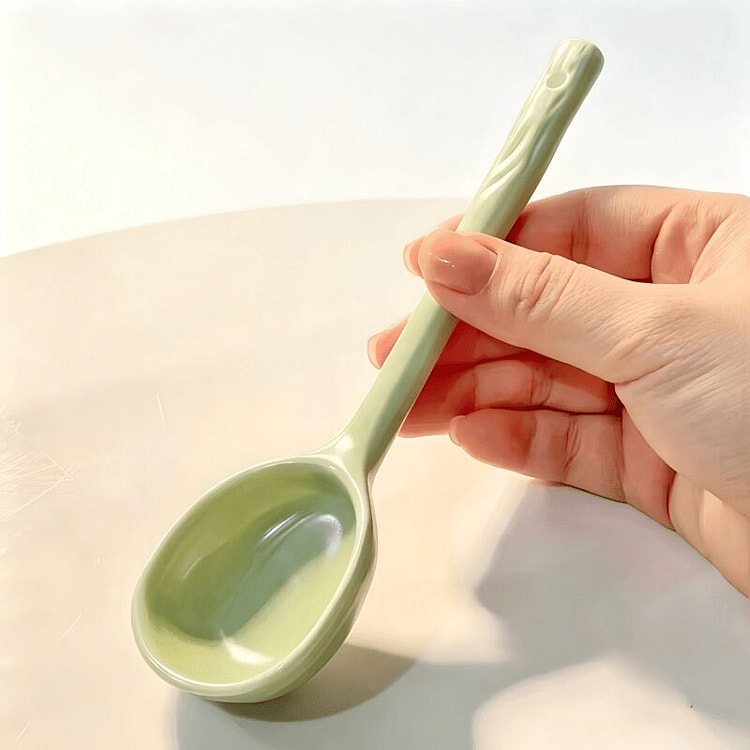 KAWASIMAYA INS Small Ceramic Spoon Matcha Green *3 1 each